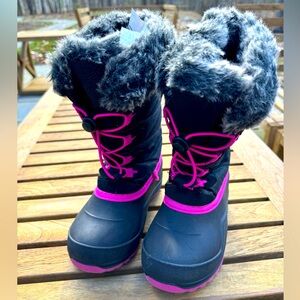 Kamik Kids Snowangel Snowboots Size 1 Pink and Black